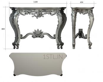 Set of furniture (KMB_0026-02) 3D model for CNC machine